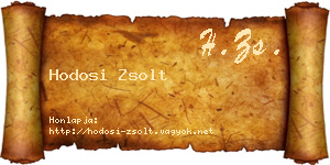 Hodosi Zsolt névjegykártya